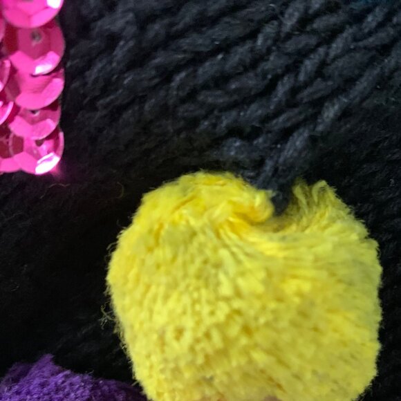 VTG The Bonnie Boerer Company Colorful Pom Pom Confetti Christmas Sweater SZ L - Picture 5 of 8